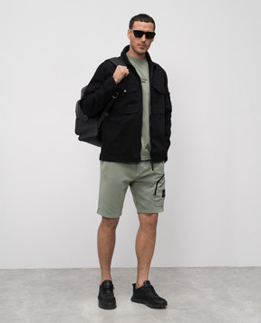 Stone Island Черная рубашка с логотип патч K1S151200128S0012