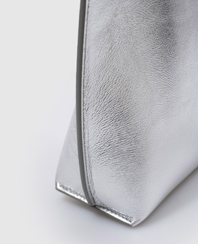 Givenchy Серебряная кожаная косметичка с логотипом BB60NSB1ZB