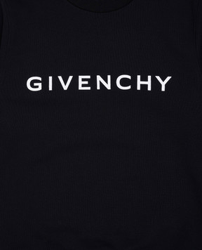 Givenchy Дитячий чорний світшот з принтом логотипа H30324612