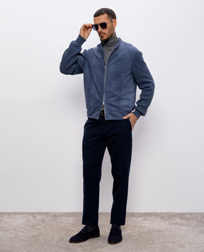 Brunello Cucinelli Серый меланжевый гольф из шерсти и кашемира M2400103