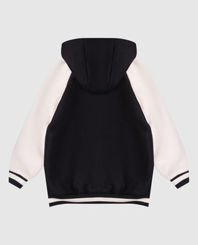 Balmain Дитяча чорна куртка з вовною BX2Q50E0169