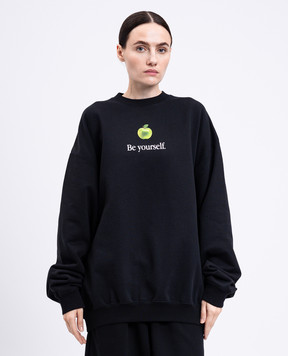 Vetements Чорний світшот з принтом UH76HD350Bw