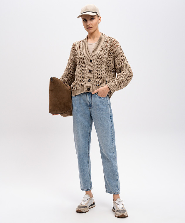 Brunello Cucinelli Бежевый топ с цепочкой мониль M0TC8FX230 изображение 2
