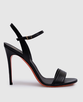 Santoni Черные кожаные босоножки WHLL71501HA2TYLC