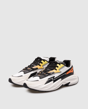 Balmain Белые кроссовки Run-Row с логотипом. DM1VI355LWBO