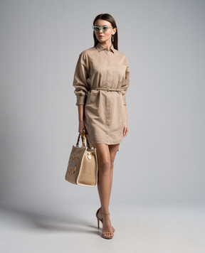 Max Mara Бежева сукня-сорочка BRIOSO в смужку BRIOSO