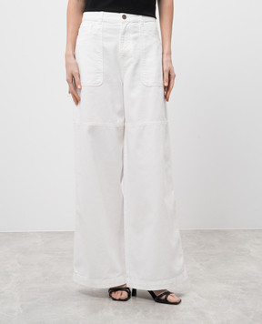 Twinset Білі джинси з патчем логотипа 251TP2592