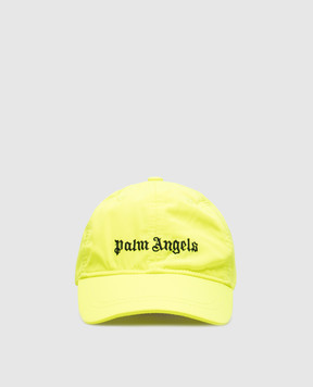 Palm Angels Детская желтая кепка с вышивкой логотипа PBLB002S25FAB001