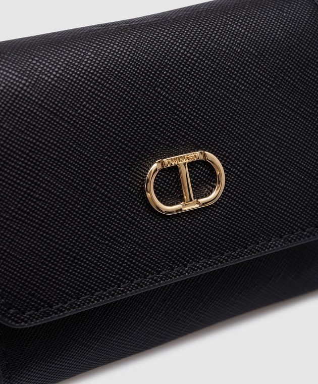 Twinset Черный портмоне с логотипом 242TH7025 изображение 4