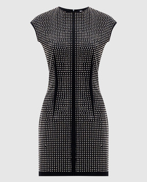 Max Mara Sportmax Черное платье мини VOLANTE с шерстью VOLANTE