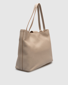 Gianni Chiarini Бежева шкіряна сумка-тоут Marisol BS11471TKL