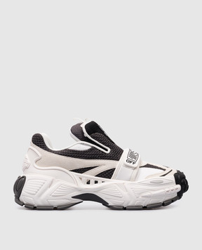 Off-White Білі комбіновані кросівки Glove Slip On з логотипом OMIA284S24FAB001