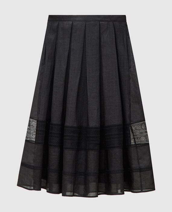 Black skirt PATTO with frame with lace