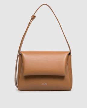 Jil Sander Коричневая кожаная сумка-мессенджер J07WD0112P4949