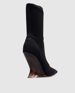 Christian Dior Чорні ботильони DIOR ETOILE з фактурним логотипом KCI500MRL