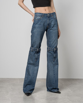 Coperni Сині джинси кльош з розрізами COPP55252MEN
