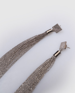 Brunello Cucinelli Серебряные серьги с куб. MORW9V017