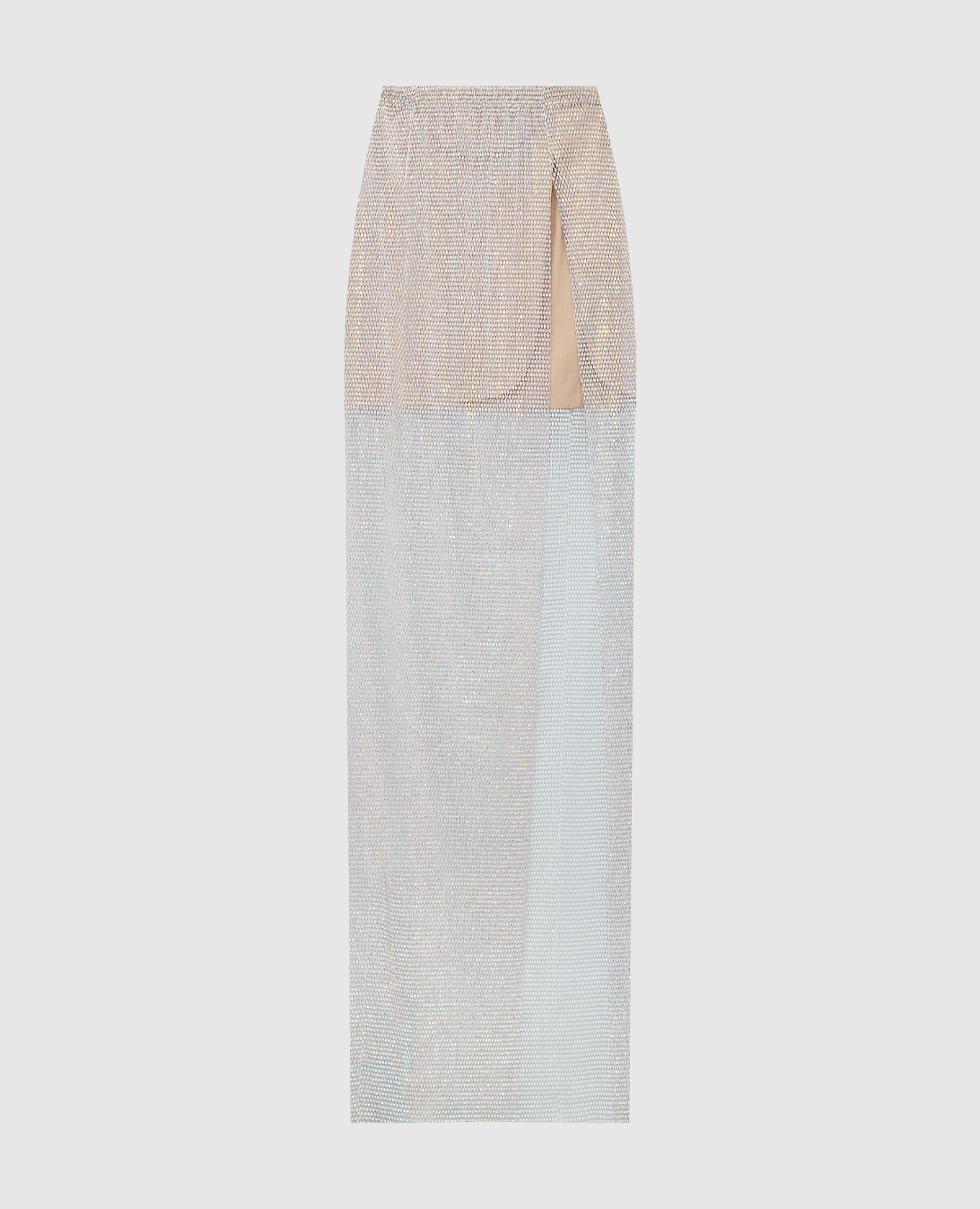 White maxi skirt with crystals