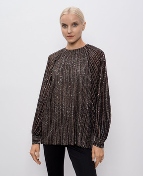 Missoni Чорна блуза з люрексом та паєтками DS25WN17BK01CL