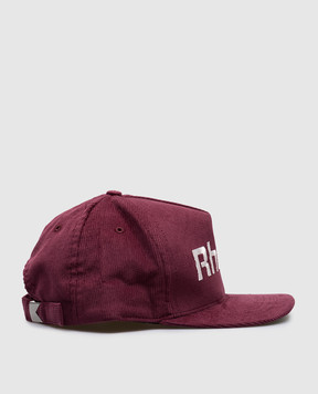 Rhude Бордовая вельветовая кепка CHEVAL RHFW24HA02012