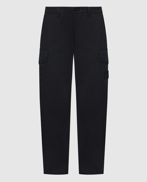Stone Island Чорні карго зі знімним патчем логотипа K1S153100008S00F1