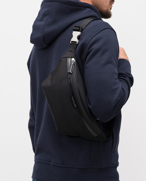 Trussardi Чорна поясна сумка з логотипом Z593E005970NMBM01M01