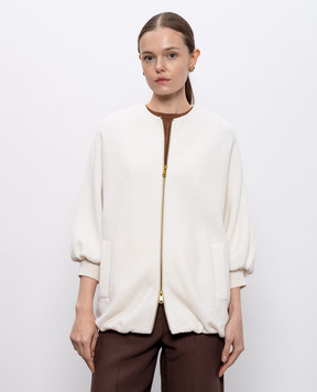 Max Mara Біла куртка CIRINO з вовни та кашеміру CIRINO