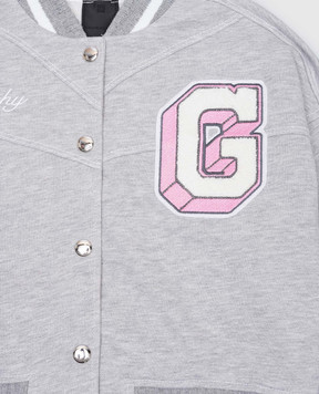 Givenchy Детский серый бомбер с логотипом H30416612