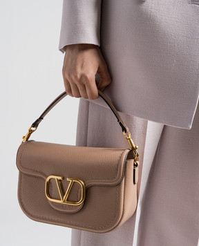 Valentino Рожева шкіряна сумка-месенджер VLogo 4W0B0N20IMZ