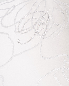 Blumarine Серая декоративная подушка Julia с кристаллами Swarovski с люрексом H0000210013