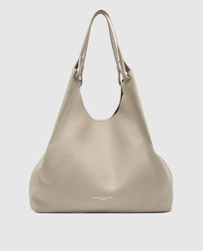 Gianni Chiarini Бежева шкіряна сумка-тоут Dua BS9720RNGDBL