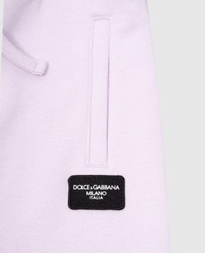 Dolce&Gabbana Детские фиолетовые джогеры с нашивкой логотипа L5JPB1G7N0O812+