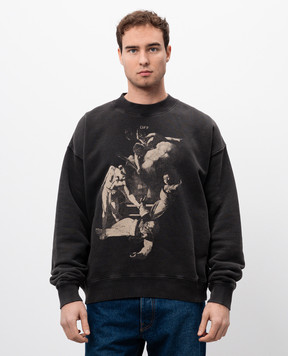 Off-White Серый свитшот с принтом Martyrdom OMBA054S25FLE007