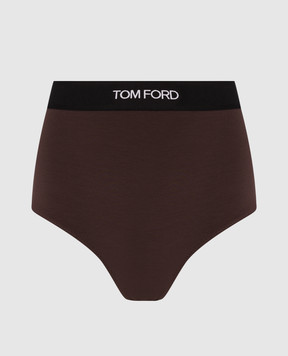 Tom Ford Коричневые трусики с высокой посадкой KNJ008JEX011
