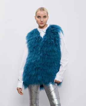 Prada Синій жилет з хутра 169123