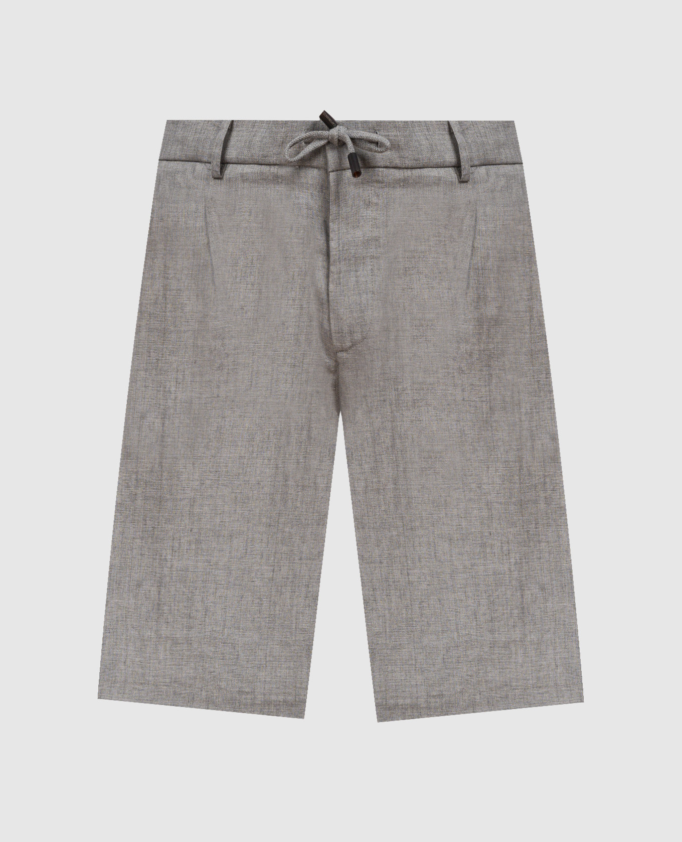 Gray linen shorts