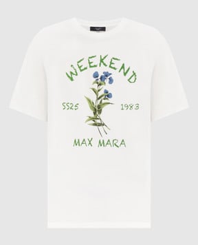 Max Mara Weekend Біла футболка TEIERA з принтом логотипа TEIERA
