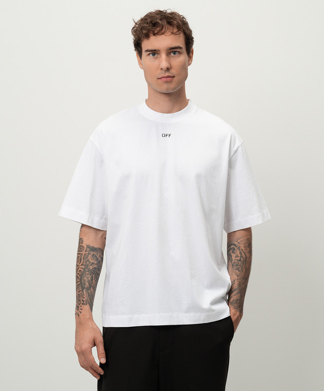 Off-White - Белая футболка свободного кроя Dragon Arrow