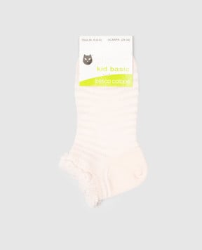 RiminiVeste Дитячі рожеві шкарпетки Ciocca в тканий візерунок 4556