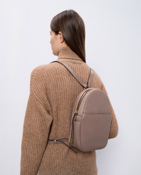 Gianni Chiarini Бежевый кожаный рюкзак с логотипом ZN11182GRN