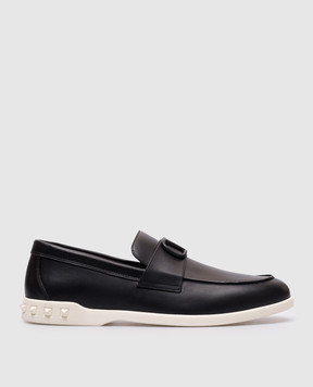 Valentino Чорні шкіряні лофери VLogo 6Y2S0I53UHE