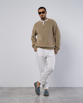 Loro Piana Бежевый свитер FAO0613