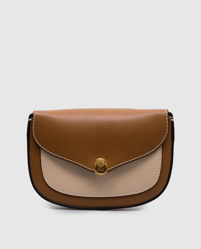 Gianni Chiarini Коричнева шкіряна сумка-седл ISA з логотипом BS11426PRCK