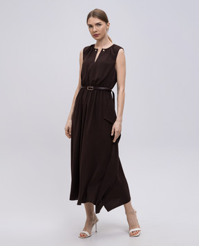 Max Mara Коричневое платье миди AMOUR AMOUR