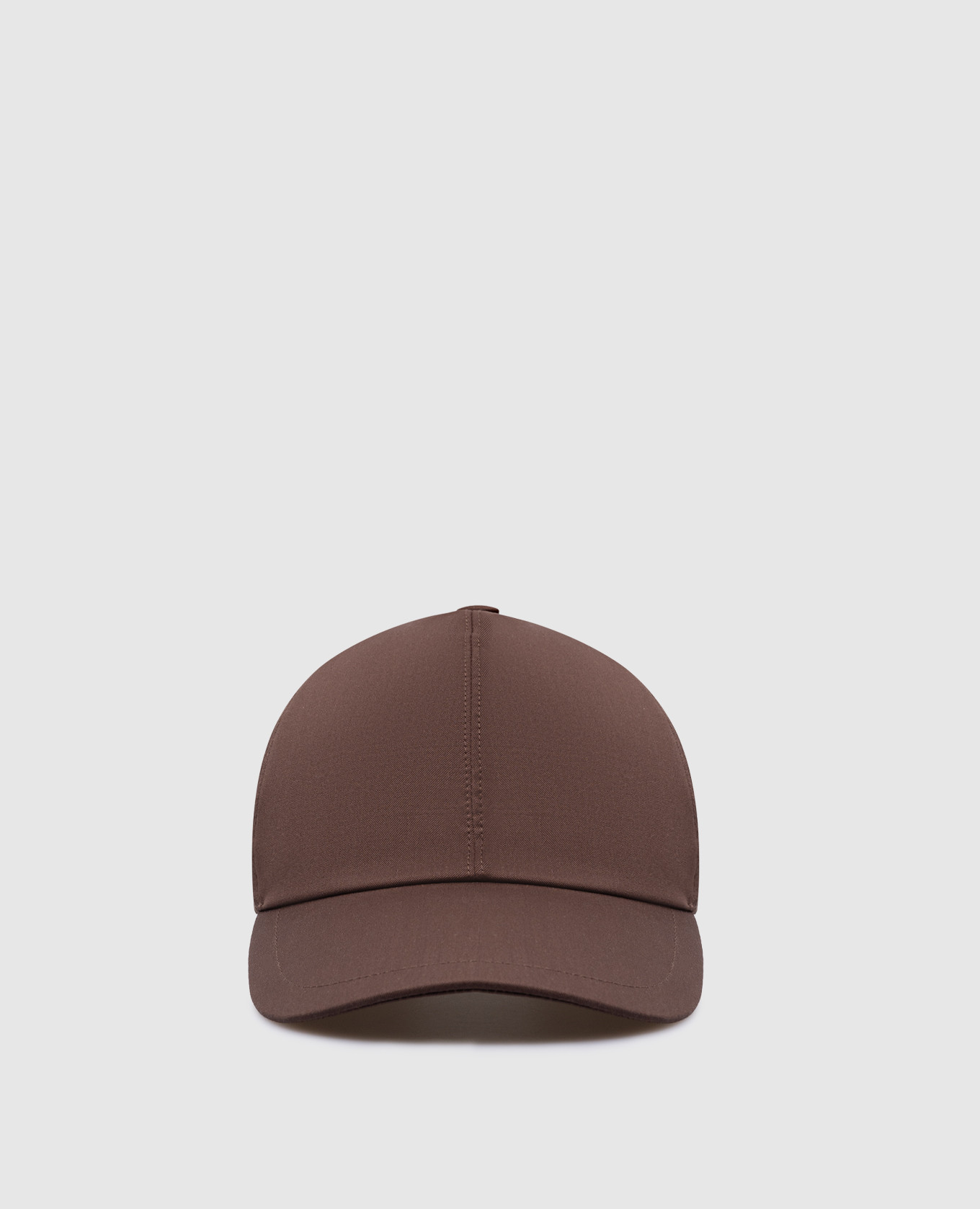 Brown wool cap with logo