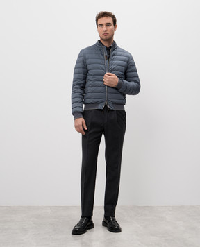 Canali Серая рубашка в клеточку GL03345CSL7077