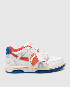 Off-White Белые кожаные кроссовки Out Of Office OMIA189S24LEA012