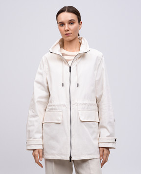 Woolrich Бежева парка з вишивкою логотипа CFWWOU1127FRUT3987