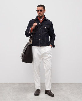 Brunello Cucinelli Синя джинсова куртка M233P6909