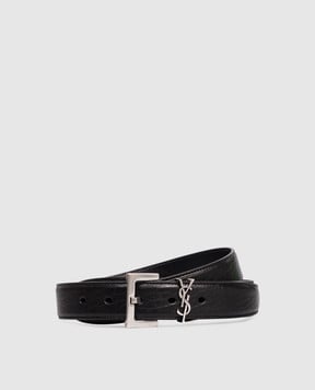 Saint Laurent Чорний шкіряний ремінь CASSANDRE 634440AAC8A